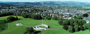 Bannockburn Battlefield from the sky